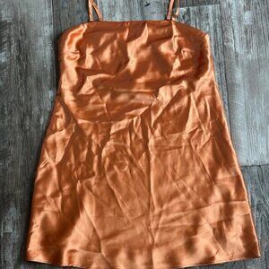 Orang mini dress